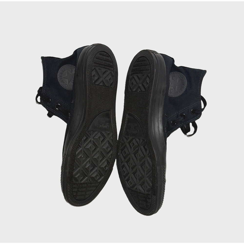 Converse Chuck Taylor All Black High Tops Sz 10 Sneakers Lace Up Canvas All Star - Picture 6 of 7